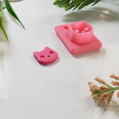 Cat Face Stud Digital STL Polymer Clay Earring Cutter File