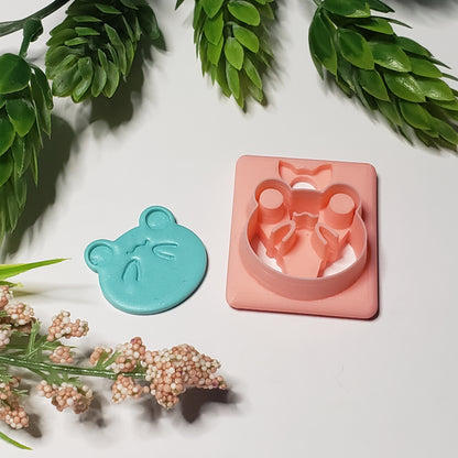 Cutesy Round Frog Digital STL Polymer Clay Earring Cutter File