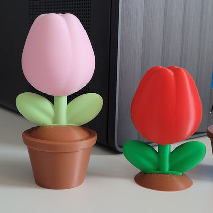 Potted Tulip Desk Decor 3D Printing File **Commercial License**