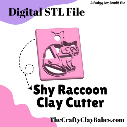 Shy Raccoon Digital STL Polymer Clay Earring Cutter File