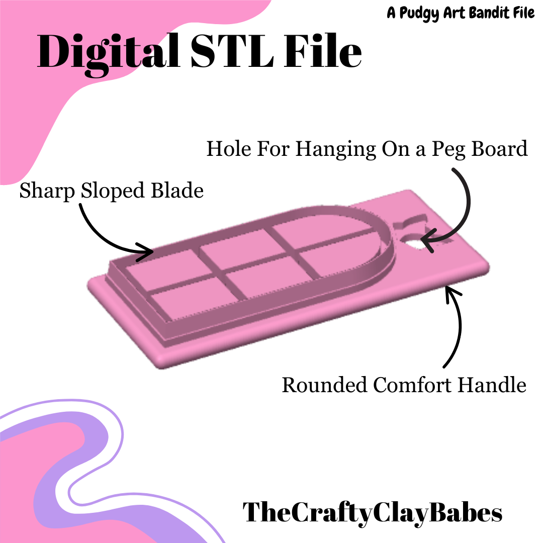 6 Space Bookshelf Digital STL Polymer Clay Earring Cutter File