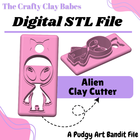 Alien Digital STL Polymer Clay Earring Cutter File