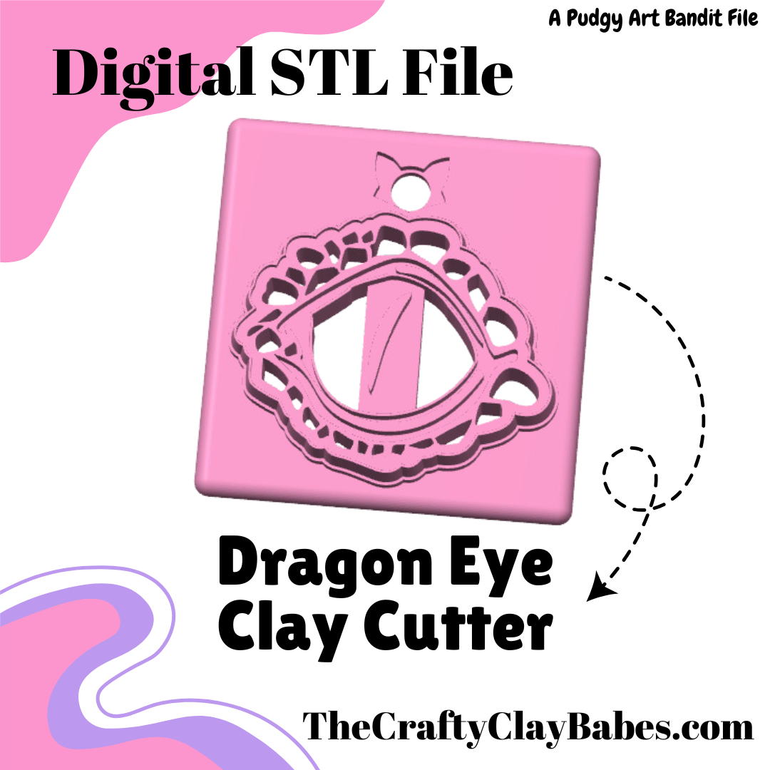 Dragon Eye Digital STL Polymer Clay Earring Cutter File