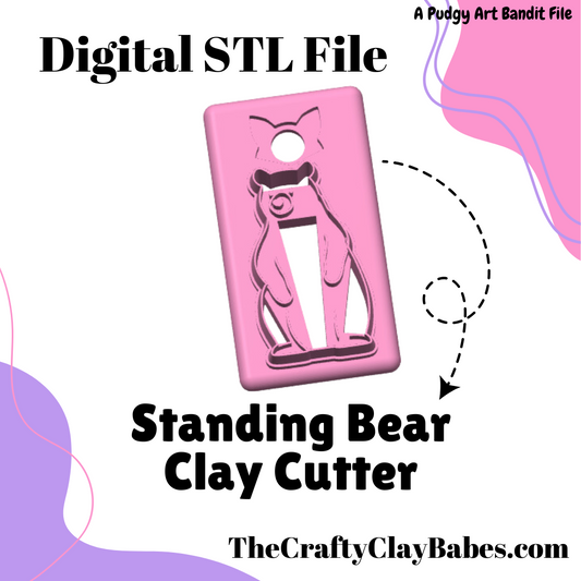 Standing Bear Digital STL Polymer Clay Earring Cutter File