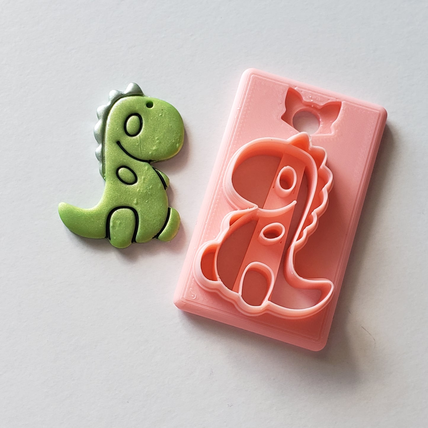 Cute Dino Trex Digital STL Polymer Clay Earring Cutter File