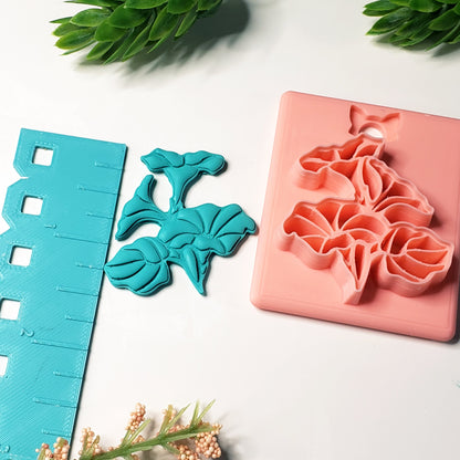 Morning Glory Flower Digital STL Polymer Clay Earring Cutter File