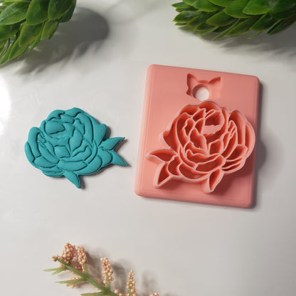 Peony Flower Digital STL Polymer Clay Earring Cutter File