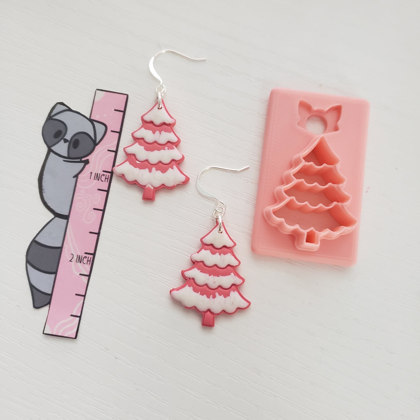 Fancy Christmas Tree Digital STL Polymer Clay Earring Cutter File