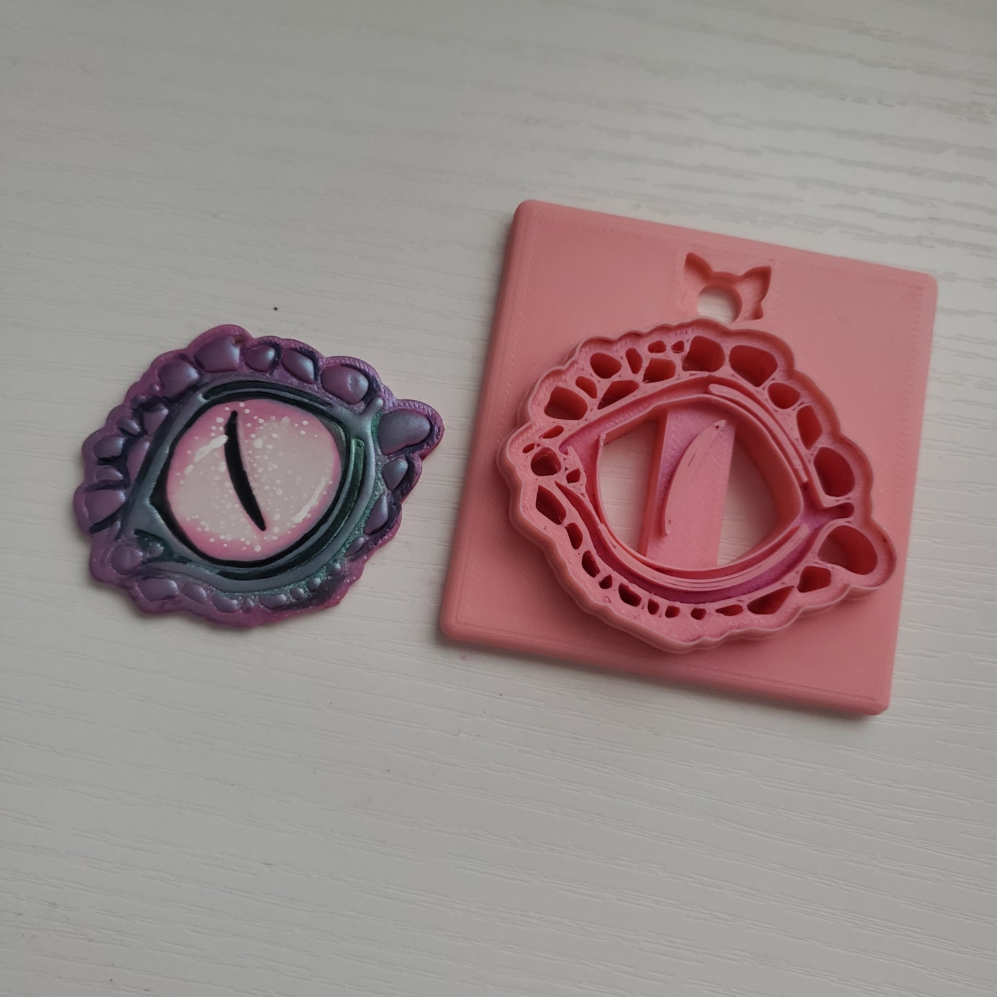 Dragon Eye Digital STL Polymer Clay Earring Cutter File