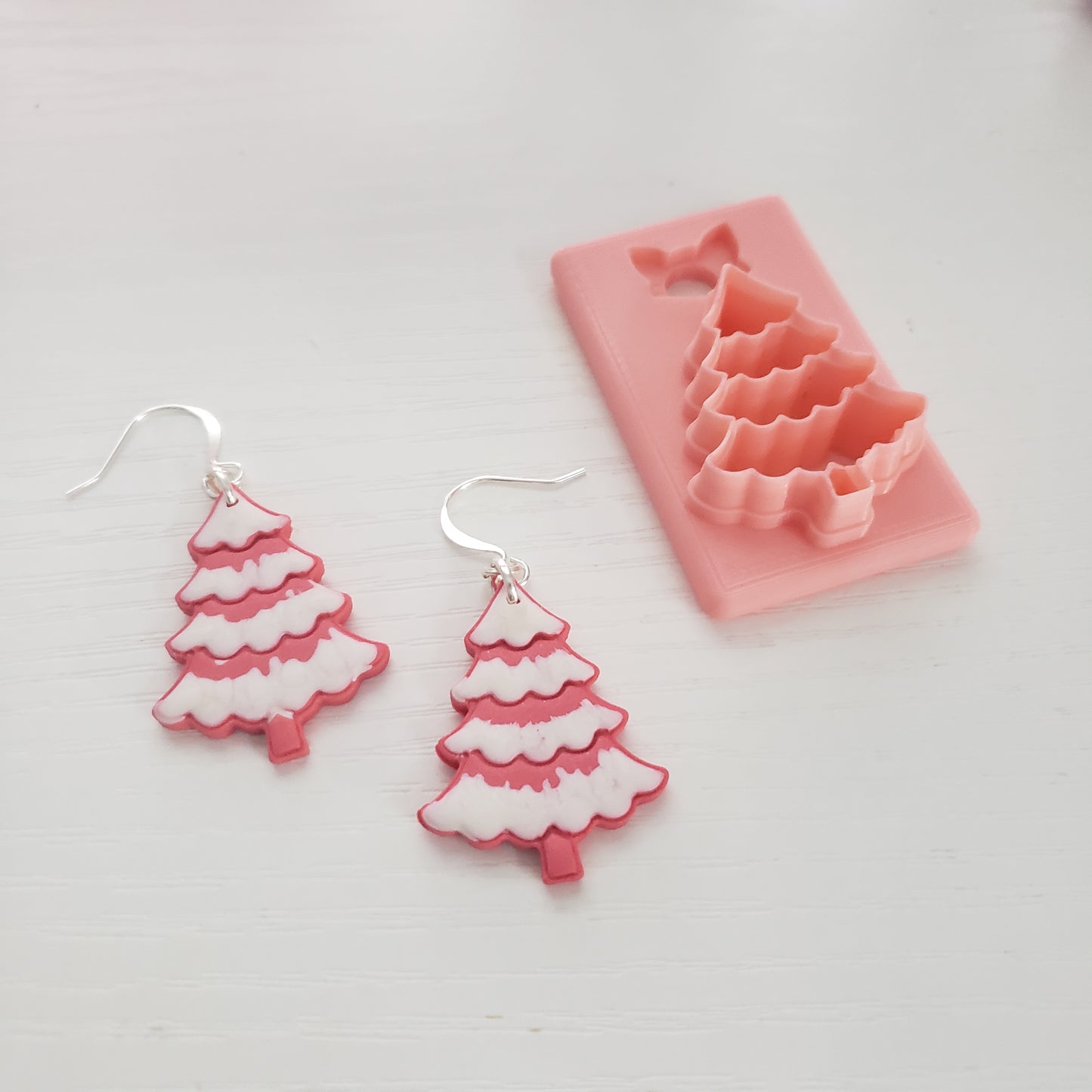 Fancy Christmas Tree Digital STL Polymer Clay Earring Cutter File